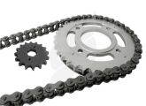 KIT RELAÇÃO TITAN 150 IMPORTADA AÇO 1045